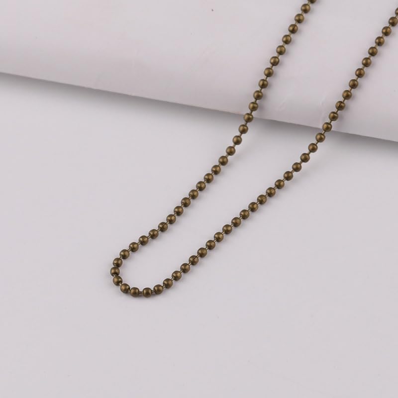 Image of IFNOW Fan Pull Chain Extension Metal Fan pull chain extension, ceiling fan chain connector,Diameter 3.2mm 6.5 Feet Long with 6 PCS Connector (Bronze)