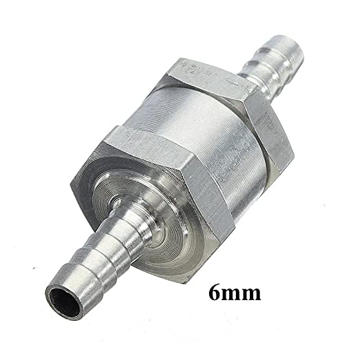 1PC Single Way 6/8/10/12/14/16mm Valves Aluminium Alloy Fuel Non Return Check Valve One Way Fit Carburettor (Size : 12mm)