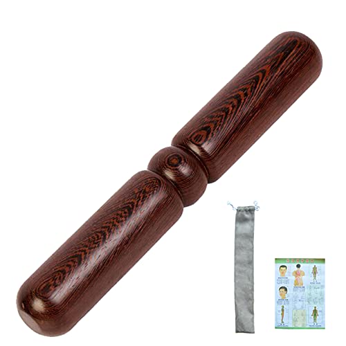 Uziqueif Bâton De Tai Chi, Règle De Tai Chi Qigong - Bâton De Tai Chi d'arts Martiaux Kungfu Bang en Bois Massif Poli Qigong Kungfu Équipement d'exercice,Round Head Cover