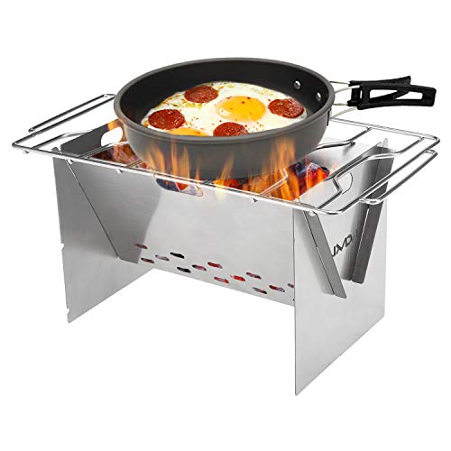 DECDEAL Camping Fogão A Lenha Ao Ar Livre Portátil Dobrável Mochila de Aço Inoxidável Fogão de Cozin