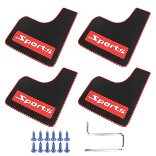 Image of 4Pcs Mini Size Mud Flaps Front & Rear Universal Car Splash Guards Soft Rubber Mudguards Replacement for Sedan Replacement for Hatchbacks