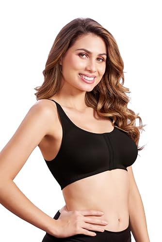 Image of MAROON 922 Women Cotton Brushed Lycra Full Coverage No Bounce, Non-Wired, Non-Padded Front Open Magic Bra with Back Support
