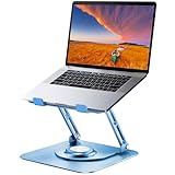 JOYEKY Laptop Stand for Desk, Adjustable Computer Stand with 360° Rotating Base, Ergonomic Laptop Riser for Collaborative Work, Foldable & Portable Laptop Stand, fits for All 10-16