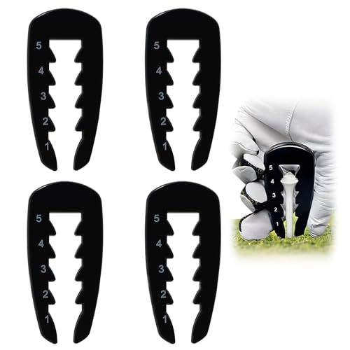 YENOVO 4 Pcs Golf Tee Height Setter, Adjustable Ball Seat Height, Training Aid for Consistent Swings, Distance & Accuracy, Easy-to-Use Training Tool for Beginners and Enthusiasts