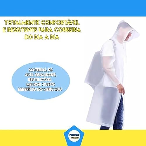 Kit 2 Capas Protetoras De Chuva EVA P/Passeio Festas Show Qualidade Boa Masculino Feminino