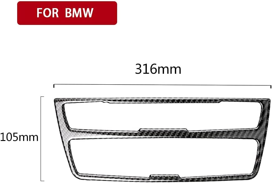 Carbon Fiber PC Vinyl Cover Trim Sticker Accessories Decoration Compatible with BMW 3 Series F30 2011-2019 Black. (Dashboard Instrument Panel 03)