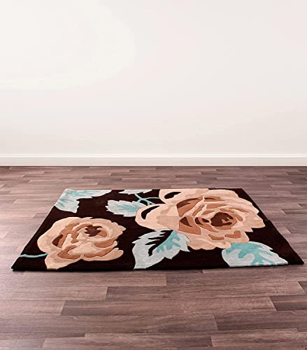 Image of Carpet Mahal Export Quality Handmade Tuffted Pure Woollen Carpet for Living Room Bedroom Size 8 x 10 feet (240X300 Cm) Color-Multi