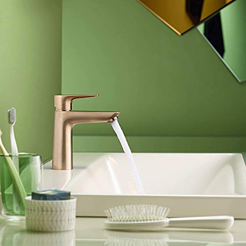 hansgrohe 71714140 Talis E 110 CoolStart Single-Lever Washbasin Mixer Tap Without Drain Fitting Brushed Bronze, spout Height 110 mm - Image 2