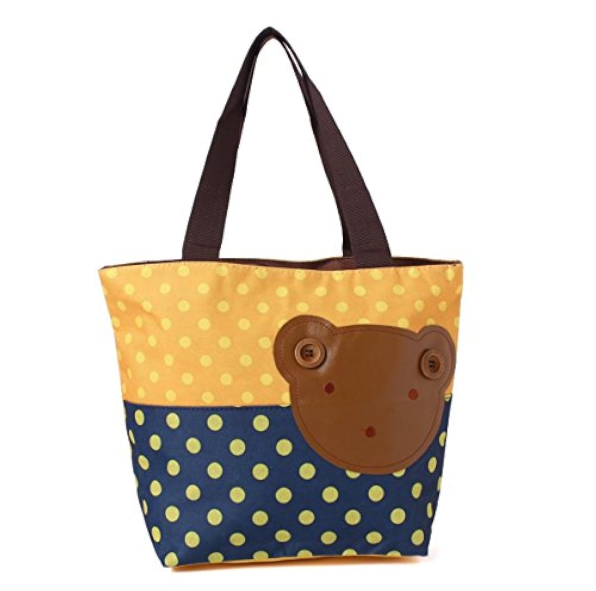 Kids Bear Carry Bag in Yellow & Blue