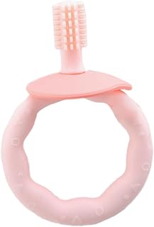 TOYANDONA Escova De Dentes Do Bebê Escova De Dentes Do Bebê Brinquedo Do Bebê Brinquedos Naturais Do Bebê Brinquedos De Dentição Do Bebê Sílica Gel Calmante Rosa Dentição Vara Brinquedos De