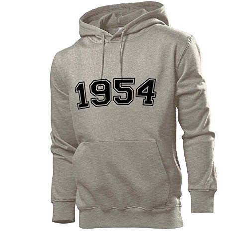 Sweat-shirt à capuche 1954 homme Generisch gris L pour éviter le froid