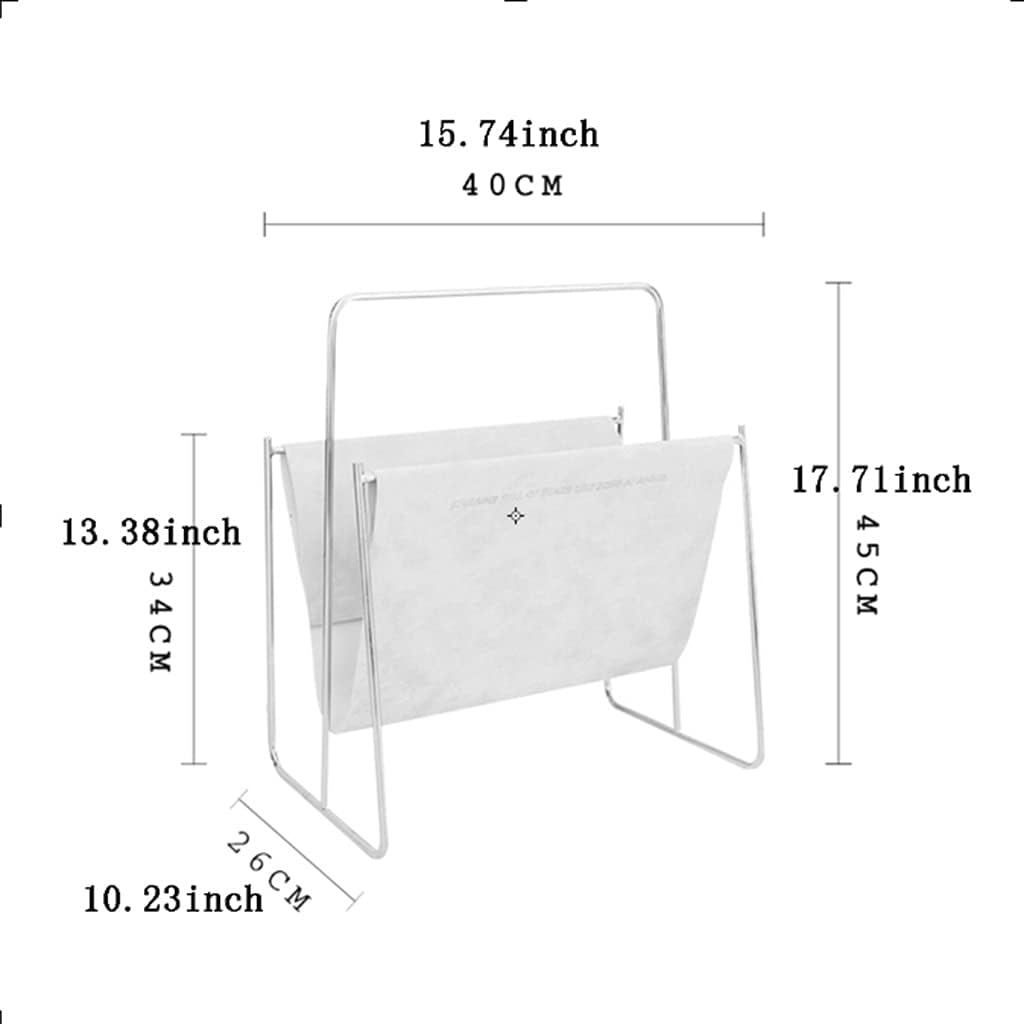 Magazine Rack Leather Magazine Holder Creative Desktop Magazine Storage Decor Portable Magazine Holder Office Organization-Blue||40 * 26 * 45cm
