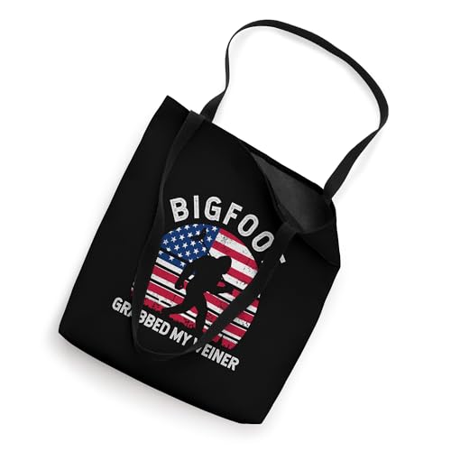 Bigfoot Grabbed My Weiner Funny BBQ Camping Grilling Tote Bag