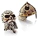 CooB 1Pcs/Lot EDC Paracord Bead Beads Pendant Charm Hair Beard. DIY Beads for Paracord Bracelet, Charm Zipper Pull Biker Viking Helmet Warrior (Celtic Skull Bronze)