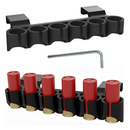 GOTICAL - Side Saddle 12 Gauge Shotgun Shell Holder | Compatible with Picatinny Mounting Platforms, 12-Gauge Shotgun Shell Carrier for Shotguns with Picatinny Rail