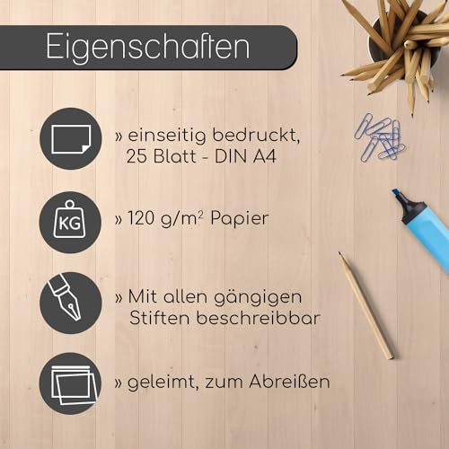 younikat Fußball Stundenplan in blau I DIN A4 Papier-Block I zum Schulanfang I für Jungs Teenager I zum Beschriften und Abreißen I dv631