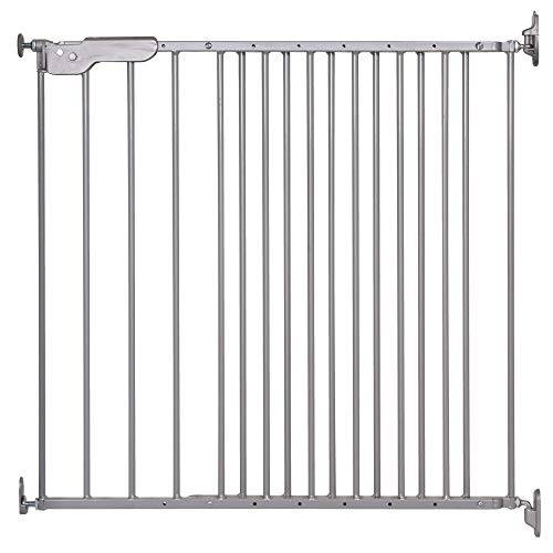 DOLLE Türschutzgitter Kinderschutzgitter Metall Grau 74,4-113 cm mit...