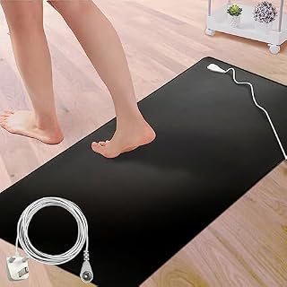 Grounding Mat, Earthing Mat UK, Grounding Pad for Yoga, Under Desk, Table Top, Sofa. Sleep Better(23.5 * 35.5 inch)
