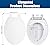 Elongated Comfort Fit Toilet Seat with Slow Close, Quick Release Hinges, and Non-Slip Bumpers,White