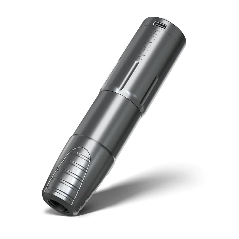 Wireless Tattoo Gun,HIDDEN Wireless Tattoo Pen with 1800mAh Battery Capacity,Aviation Aluminum for Tattoo Pen(OG-Cyan)