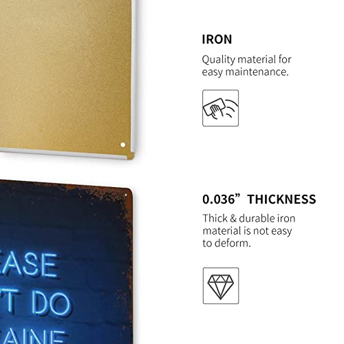 Namey Metal Tin Sign Vintage Metal Signs Please Don‘t Do Cocaine In The Bathroom Vintage Wall Decor Retro Art Tin Sign Funny Decorations For Home Bar Pub Cafe Farm Room Metal Poster 8X12 Inch #TOP2