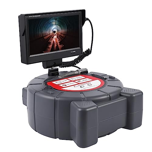 Sewer Camera 100 ft with 512Hz Transmitter, 9 in 100 ft Pipe Inspection Camera with 1080P HD Plumbing Camera Snake, IP68 Waterproof Drain Camera with