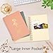 waliwalili Spiral Notebook College Ruled with Pockets, A5 5x8 Hardcover Journal with 120 Pages, Lined Notebook for Women, Perfect for School, Work, Note Taking & Personal Journaling (Pink)