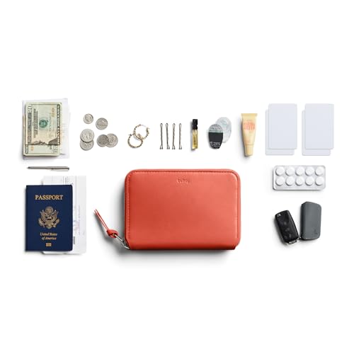 Image of Bellroy Folio Wallet (compact leather folio /clutch wallet with space for cards, bills and coins, plus everyday essentials) - BloodOrange