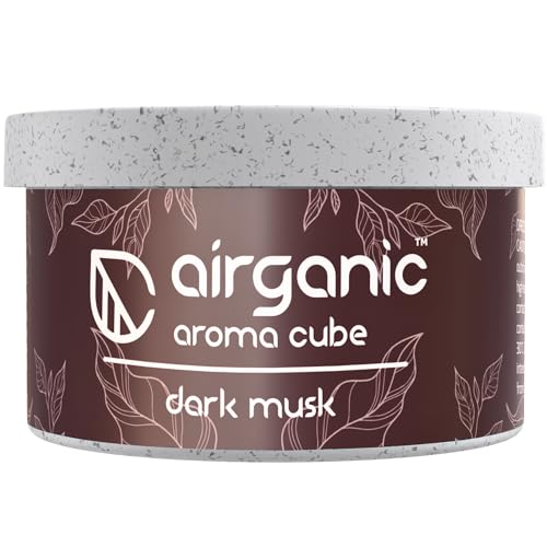 Image of Airganic Aroma Cube - Dark Musk fiber Air Freshener |Organic Leakproof Car Perfume- 40g -Refreshing fragrance for Home, Office and Car Interior -Freshen'up your car | Car Air Freshener