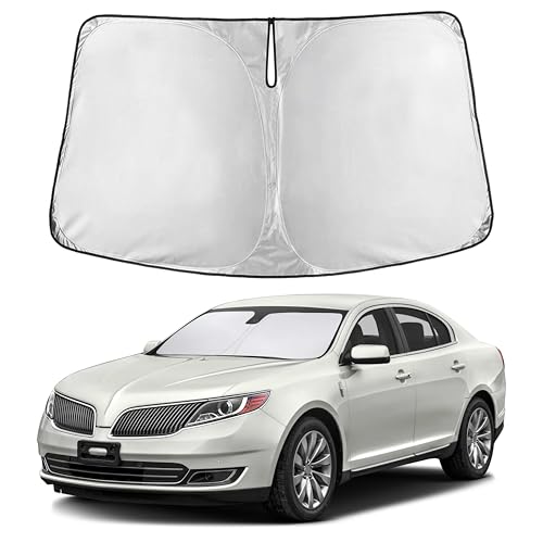Image of EcoNour Windshield Sunshade Compatible for Lincoln MKS 2009-2014 2015 2016, Sun Visor for Front Windshield & Window Sun Shade Cover, UV Heat Blocker & Protector, Car Accessories
