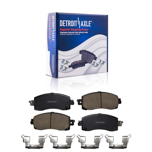 Image of Detroit Axle - 8pc Brake Kit for 2018-2023 Subaru Crosstrek | 2017-2023 Impreza Drilled and Slotted Brake Rotors Ceramic Brake Pads Replacement 11.56 inch inch Front10.79 inch inch Rear Rotor