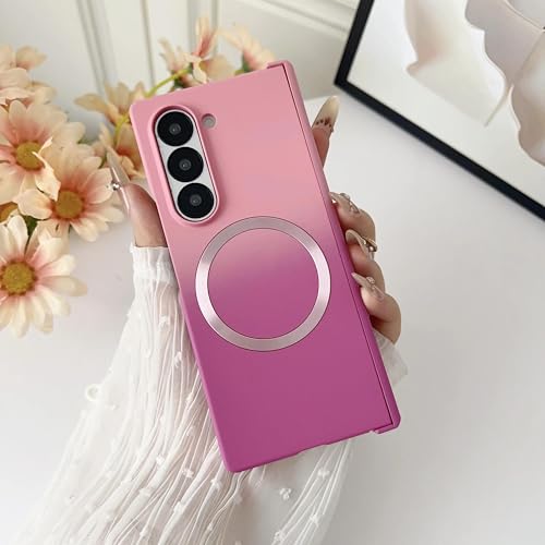 Coque Samsung Z Fold 3 rigide antichoc rose-rouge à effet peau dégradé