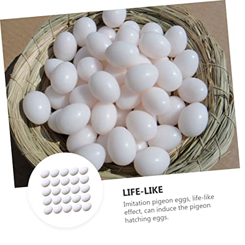 Bcoath 90 Pcs Injection Eggs Nest Parrot Induced Cockatiel Toys Supplies Stop Prop Xmm Play Photo Laying Lorikeet For Food White Racing Ringneck Fake Dove Decorative Water Simulated #TOP3