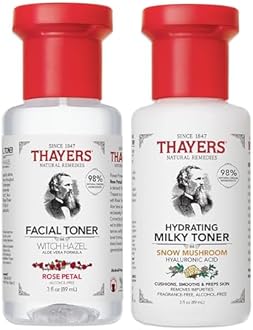 Thayers Purify & Hydrate Skin Care Set, Includes Rose Petal Facial Toner to Reduce Pores and Hydrating Milky Toner for 48H Hydration, 1 Skin Care Kit