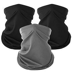 KEYRI 3 Piezas Pañuelo de Hombre Mujer Calentador ...: TALLA ÚNICA: Largo 45cm/17.7in, ancho 24cm/9.5in, talla para todos. Gran elasticidad se puede estirar, hombres y mujeres, adultos y niños pueden usarlo. TEJIDO DE CALIDAD PREMIUM: Nuestra bandana está hecha de 92% poliéster y 8% spandex, el tejido es...