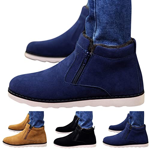 Bottes de neige chaudes et imperméables à fond plat pour marche - 4