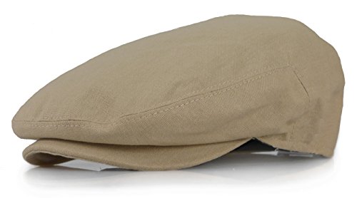 Men's Colorful Newsboy Ivy Gatsby Cap (X-Large, Khaki)