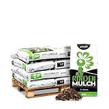 GALAMIO Rindenmulch 0-40mm – 720L Paket (12x60L) Bodenabdeckung | Naturbelassener Mulch aus 100% Baumrinde, Körnung 0–40 mm – Unkrautschutz & Feuchtigkeitsspeicher für Beete & Wege