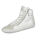 Muster: Uni Paul Green 5060 Damen Schnürschuh Leder rutschhemmend flexibel Frotteefutter Uni, Groesse 38, weiß