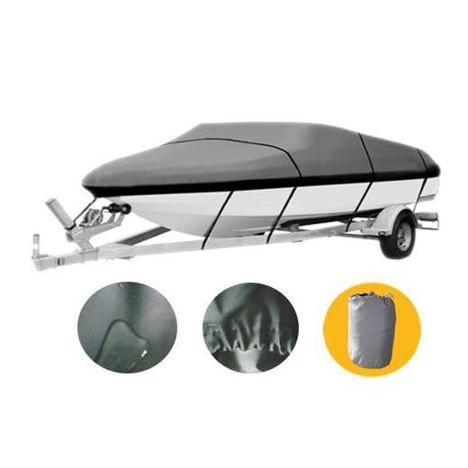 Heavy Duty Waterproof in Cover 600D 17' - 19' Boat Cover Waterproof Trailer Fishing Ski Covers XBD2G