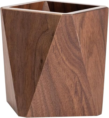 EPASHA Porte-stylo de bureau unique, porte-crayons en bois for bureau, école, maison (couleur : B, taille : 11 x 8 x 8 cm)(A)