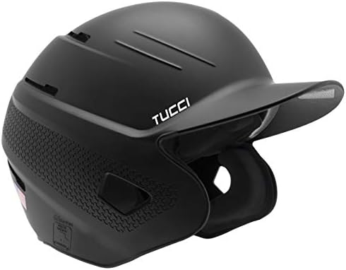 Tucci XR1 AiR Youth Baseball Batter's Helmet, Matte Black, Youth
