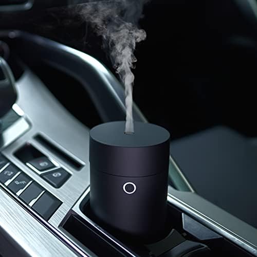 Car Diffuser Humidifier Aromatherapy Essential Oil Diffuser USB Cool Mist Mini Portable for Car Home Office Bedroom (Plain Black)