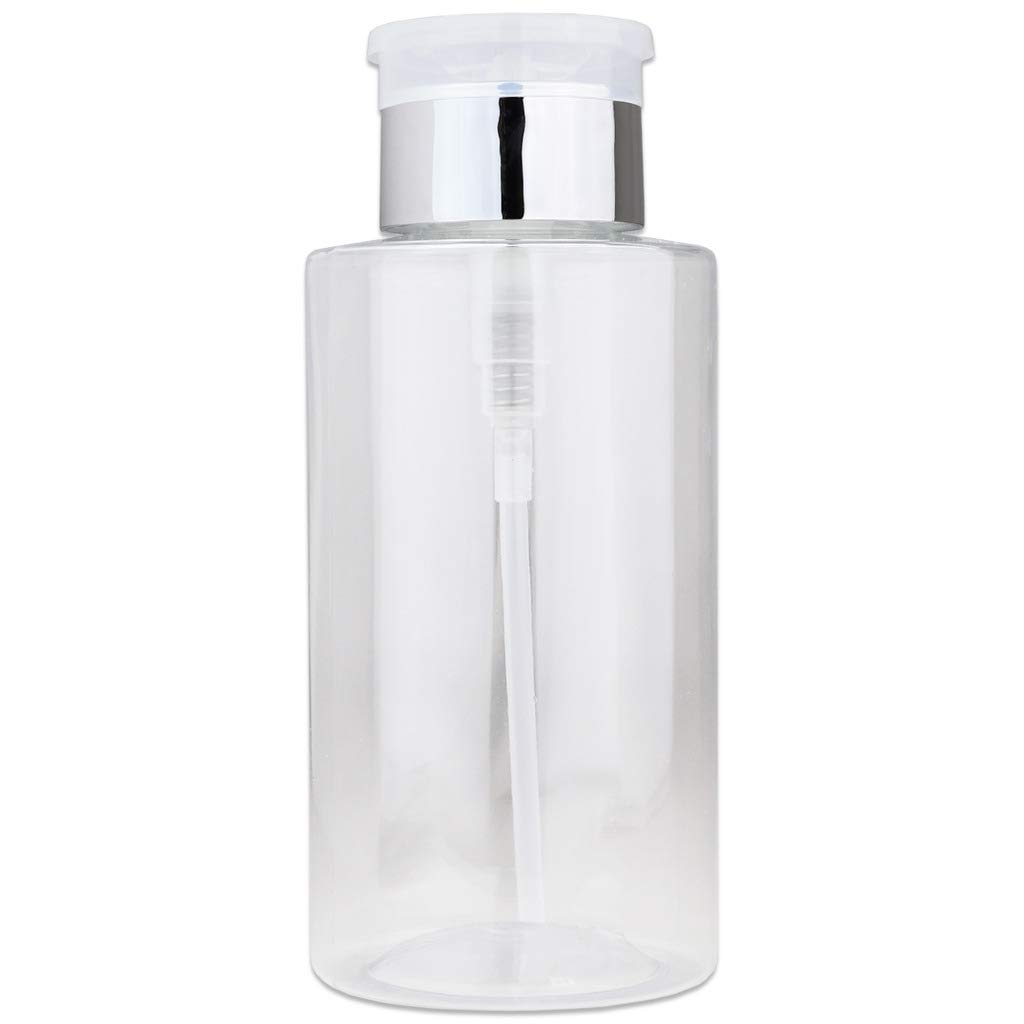 Brand Liquid Push Down Pump Dispenser Empty Bottle with Flip Top Cap (10 Ounce - 1 Bottle, Silver)-picture-11