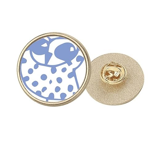 Broche oiseaux métal doré ronde M protection vitres et jardin