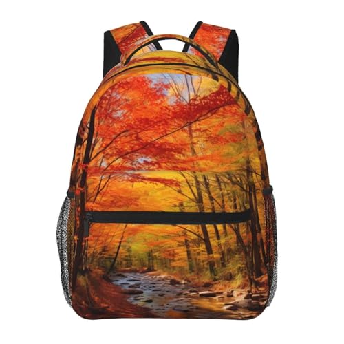 Sac à dos voyage ordinateur feuillage d'automne idéal pour trajets de bureau quotidiens