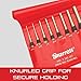 Starrett Steel Prick Punch with Knurled Grip for Precise Positioning and Secure Holding - Hardened and Tempered Steel, 4