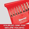 Starrett Steel Prick Punch with Knurled Grip for Precise Positioning and Secure Holding - Hardened and Tempered Steel, 4 Length, 1/8 Diameter Tapered - 816B