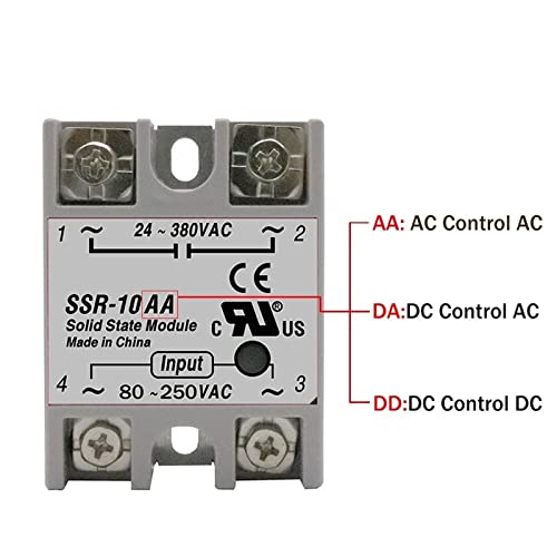 Relais statique SSR 10A AC anti-arc électrique pour régulateur PID et chauffage stable