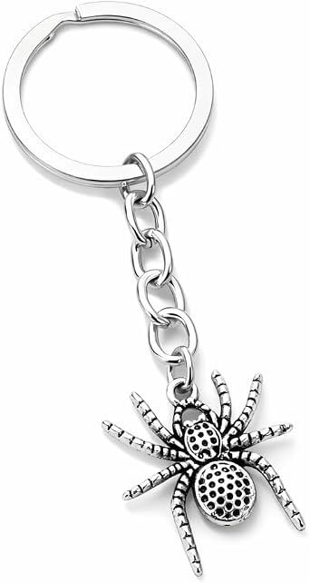 Spider Keyring   Animal Keychain for Bag Charm for Women with Realistic Spiders, Cool Key Rings Gifts for Spiders Lovers, Girls, Friends